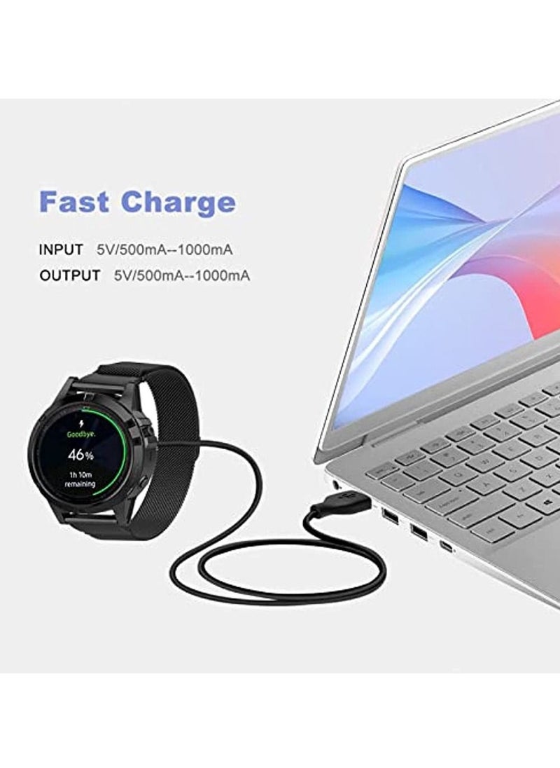 OIMG شاحن USB بديل للساعة كابل شحن 1 متر لـ Garmin Vivoactive 3 4 4S Fenix 7 7X 6 6S Pro 5 5X Plus Forerunner 955 935 945 Vivomove 3 3S Vivosport Venu Sq/Instinct 2 2S  - Image 3