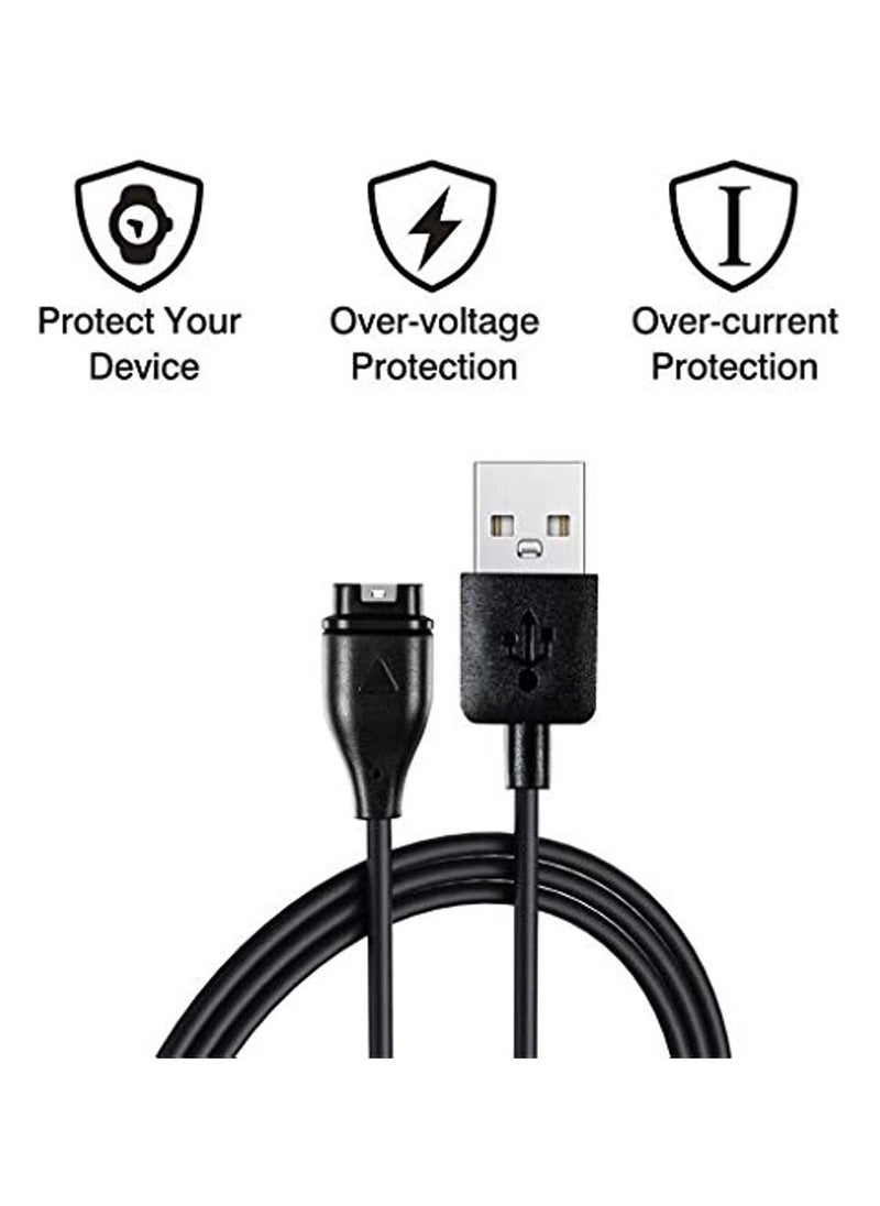 OIMG شاحن USB بديل للساعة كابل شحن 1 متر لـ Garmin Vivoactive 3 4 4S Fenix 7 7X 6 6S Pro 5 5X Plus Forerunner 955 935 945 Vivomove 3 3S Vivosport Venu Sq/Instinct 2 2S  - Image 2