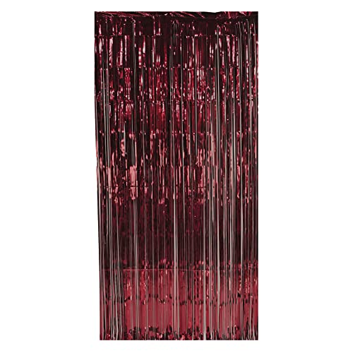 Beistle 1Ply Tinsel Foil Fringe Curtain Photo Booth Backdrop Birthday Party Decorations Wedding Reception Baby Shower Celebration Graduation Supplies - Image 1