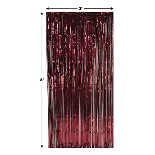Beistle 1Ply Tinsel Foil Fringe Curtain Photo Booth Backdrop Birthday Party Decorations Wedding Reception Baby Shower Celebration Graduation Supplies - Image 3