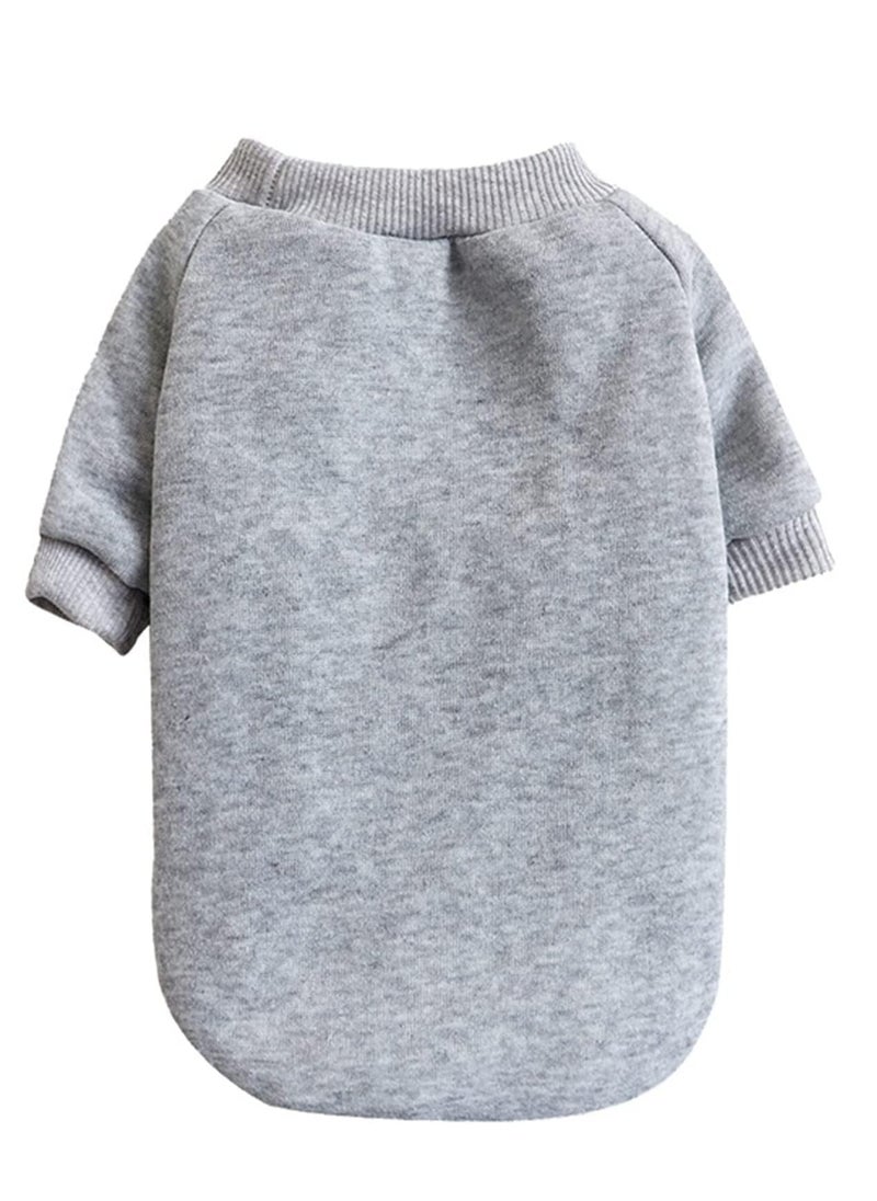 Najwa Cat Sweaters Shirts for Cats - Hairless Cat Cotton Tshirts Pet Clothes - Pullover Kitten T-Shirts with Sleeves - Cats & Small Dogs Apparel (Light Grey, Medium)  - Image 2