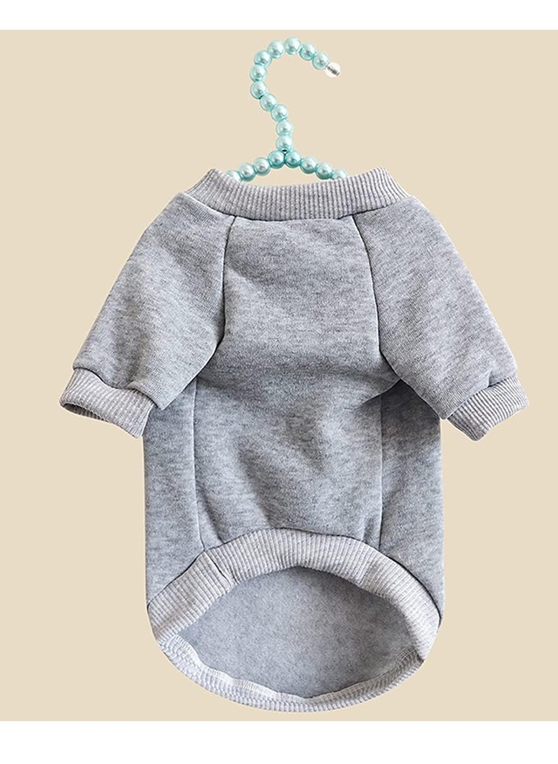 Najwa Cat Sweaters Shirts for Cats - Hairless Cat Cotton Tshirts Pet Clothes - Pullover Kitten T-Shirts with Sleeves - Cats & Small Dogs Apparel (Light Grey, Medium)  - Image 4