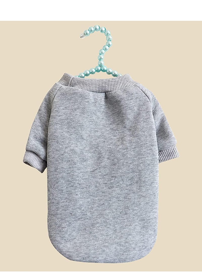 Najwa Cat Sweaters Shirts for Cats - Hairless Cat Cotton Tshirts Pet Clothes - Pullover Kitten T-Shirts with Sleeves - Cats & Small Dogs Apparel (Light Grey, Medium)  - Image 5