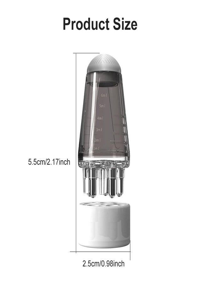 SYCOOVEN Scalp Applicator Comb for Hair Growth, Hair Oil Scalp Massager Root Comb Bottle for Essential Oil Hair Treatment (Grey) - Image 2