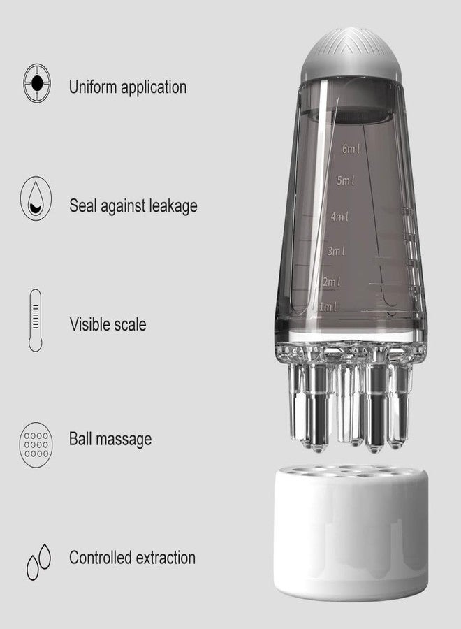 SYCOOVEN Scalp Applicator Comb for Hair Growth, Hair Oil Scalp Massager Root Comb Bottle for Essential Oil Hair Treatment (Grey) - Image 3