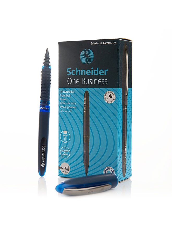شنايدر قلم رولربول 0.6 مم أزرق | كتابة سلسة بخط 0.6 مم للدقة، حبر أزرق قابل لإعادة التعبئة، مقبض مريح للراحة الطويلة، عبوة 10 أقلام للمكتب والمدرسة - Image 1