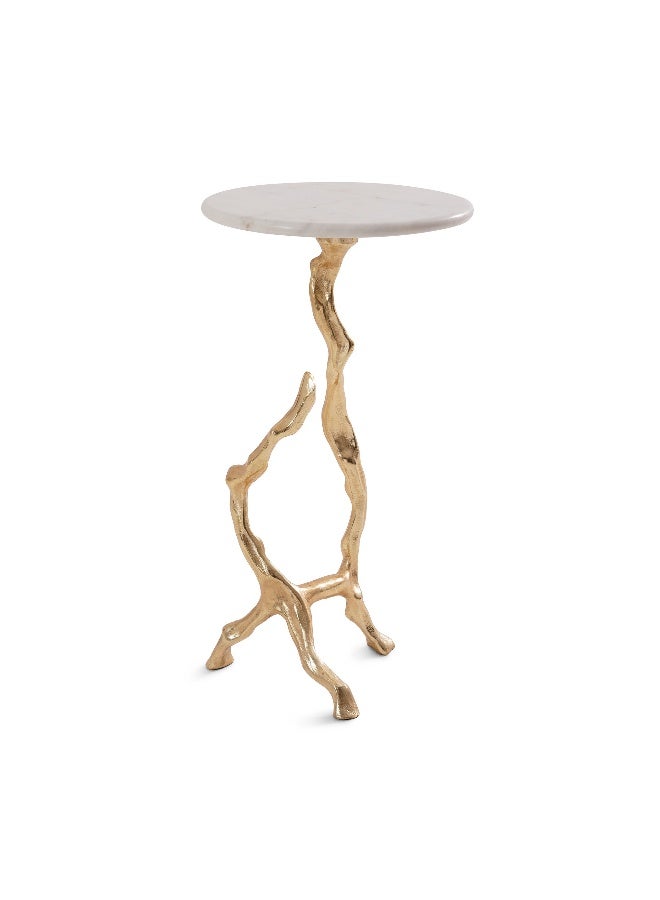 Pan Home Exeter Accent Table Marble - White And Gold - Image 5