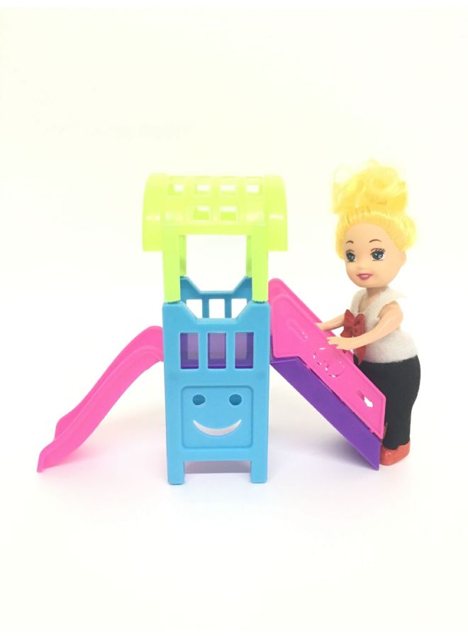 Toy Accessories Toy Slide Doll Amusement Park Suitable For 10cm Doll Slide Amusement Park-Color:Products Do Not Contain Dolls  - Image 4