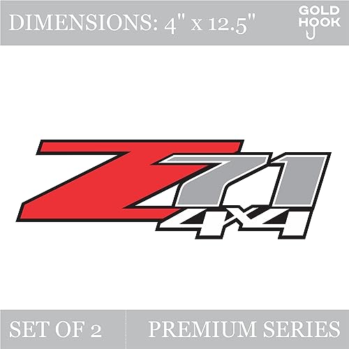 GOLD HOOK z71 4x4 Decals, Bedside Sticker for Chevy Truck (2007-2013) 1500 2500 HD (Premium Series (Metallic Finish)) - Image 2