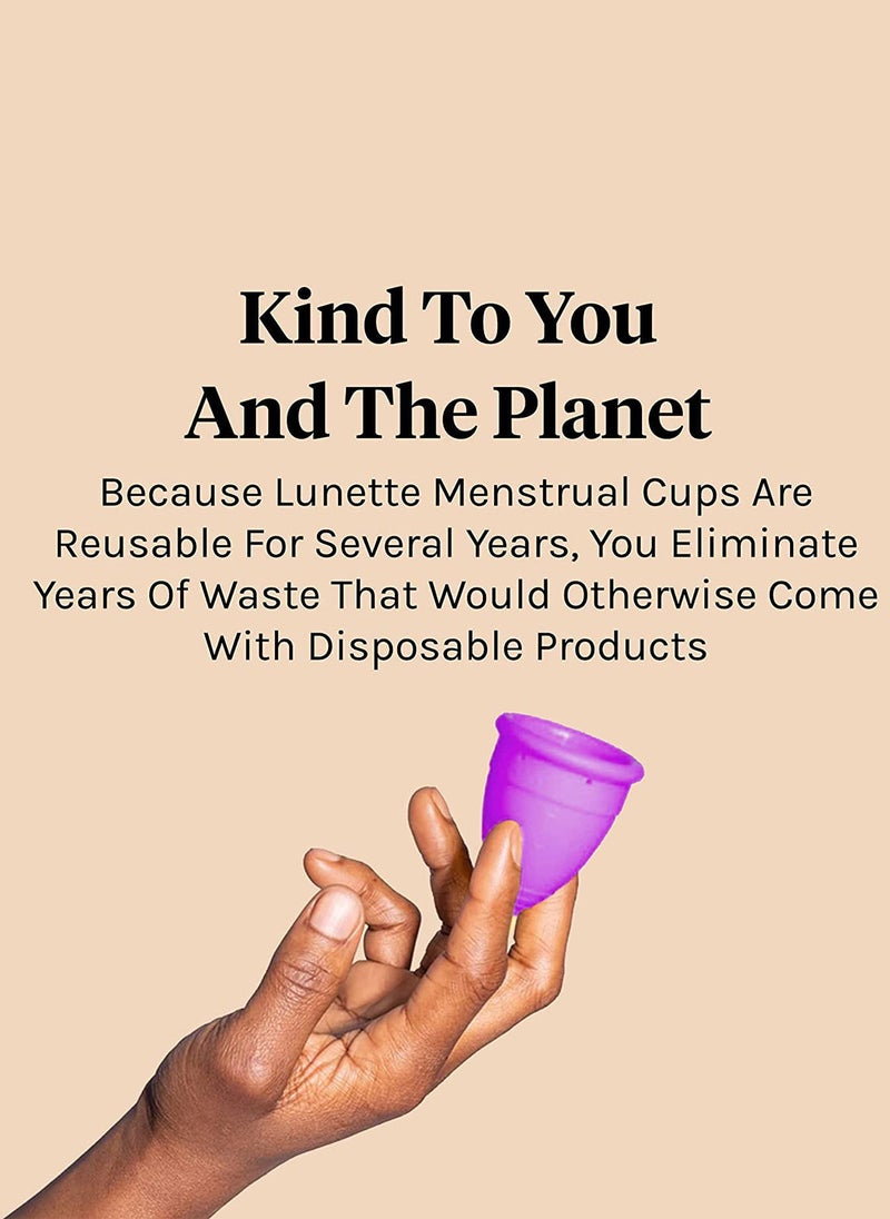 Lunette - Reusable Menstrual Cup Model 2 Period Cup for Moderate to Heavy Flow Violet - Image 1