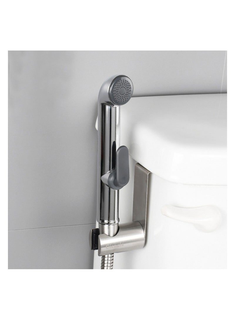 ABJ Modern ABS Bidet Sprayer Set with 60" Stainless Steel Hose – Dual Angle Control Valve & Shattaf Toilet Spray Gun - Image 3