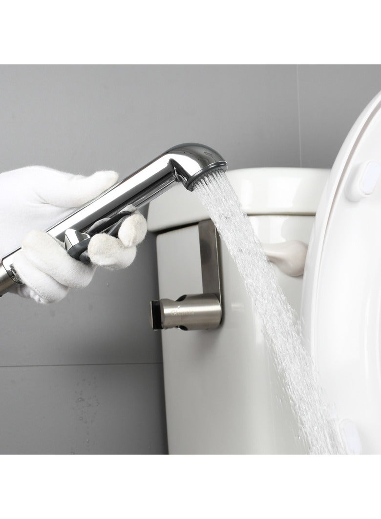 ABJ Modern ABS Bidet Sprayer Set with 60" Stainless Steel Hose – Dual Angle Control Valve & Shattaf Toilet Spray Gun - Image 2