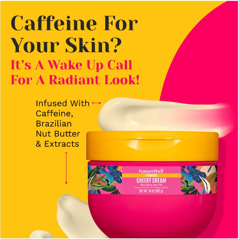 NATURE WELL Ultra-Rich Firming & Tightening Cheeky Body Cream, Promotes Deep Hydration, Fast Absorbing, Scents of Pistachio Cream, Almond Blossom, Brazil Nut, Cupuacu, Coconut, & Salted Caramel, 10 Oz - Image 4
