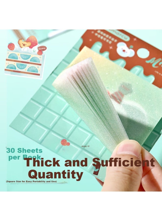 Masmarcu Morning Light Mint Cocoa Crystal Flash Sticky Notes High-value Convenient Label Sticky Notes Memo Paper Student Note Stickers 30 Sheets 1 Book Random Ys0396 - Image 3