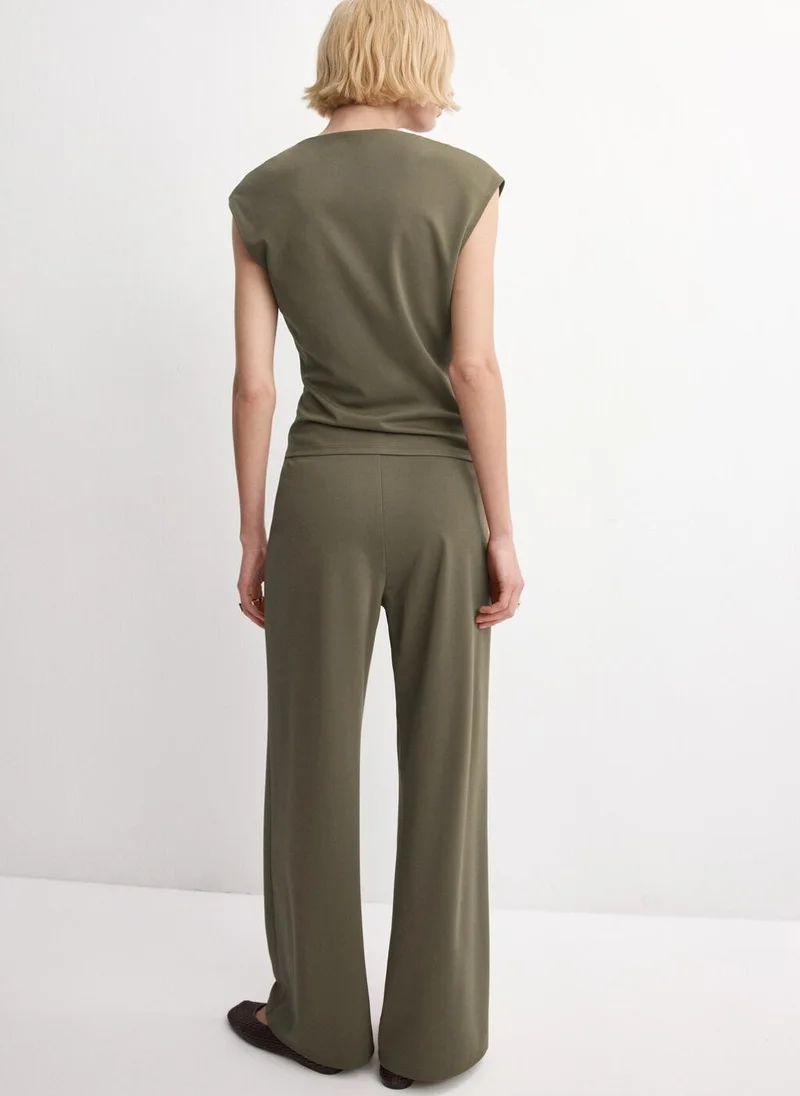 مانجو Straight-fit trousers with elastic waist