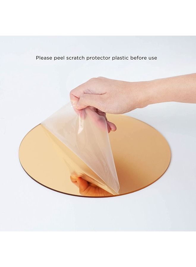 LAMSIT IBDAA Acrylic Circles 3mm Thick 16-Pack (4 Inch, Golden Mirror) - Image 4