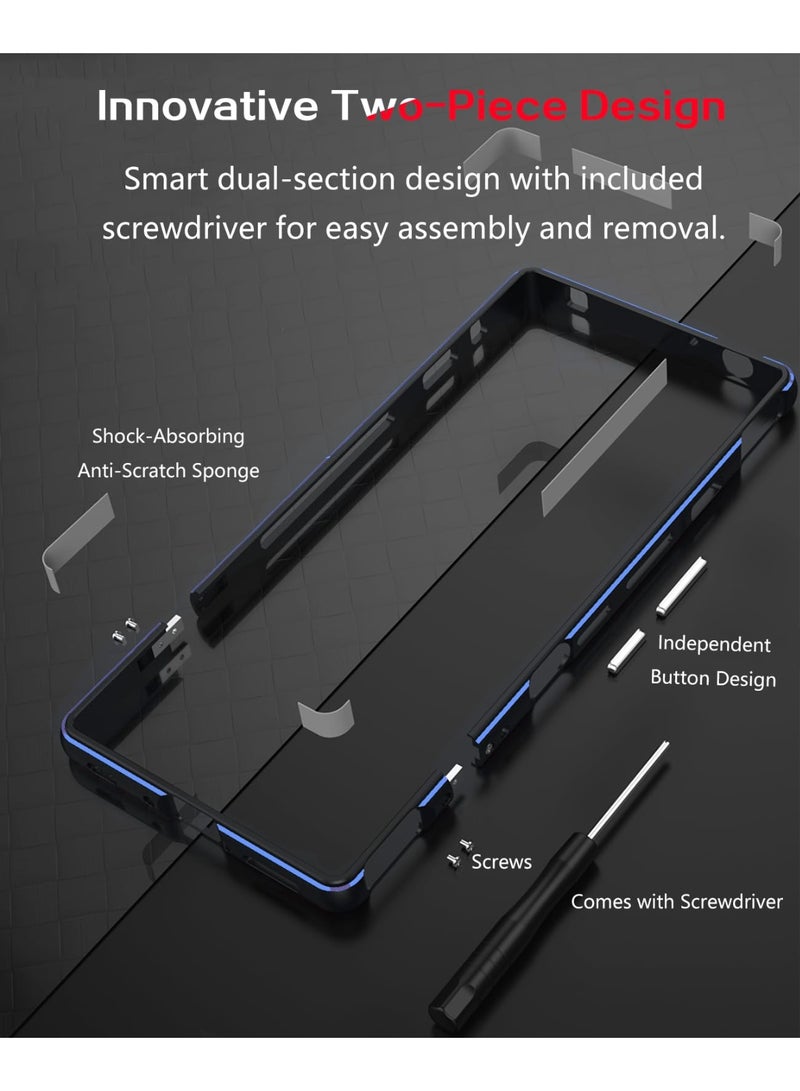 general Compatible with ZTE Nubia Red Magic 11 Pro/11 Pro Plus/11 Pro+ Bumper Case Shock Absorption Aluminum Side Bumper Strap Hole Thin Aluminum Metal Frame - Image 4