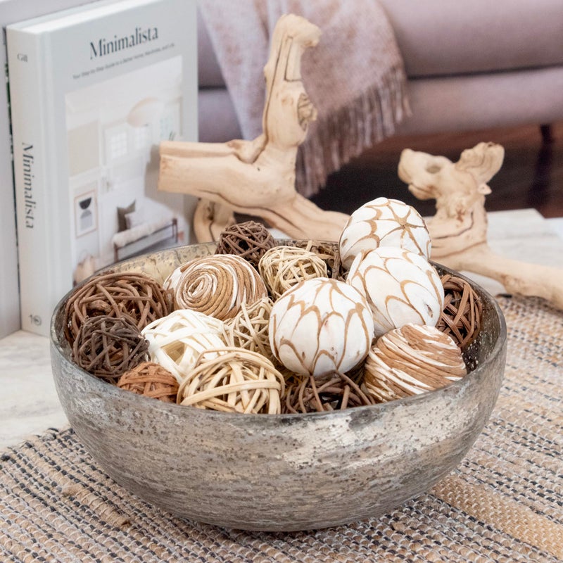 Andaluca Decorative Balls Bag Bowl Filler Home Decor (Beige) - Image 4