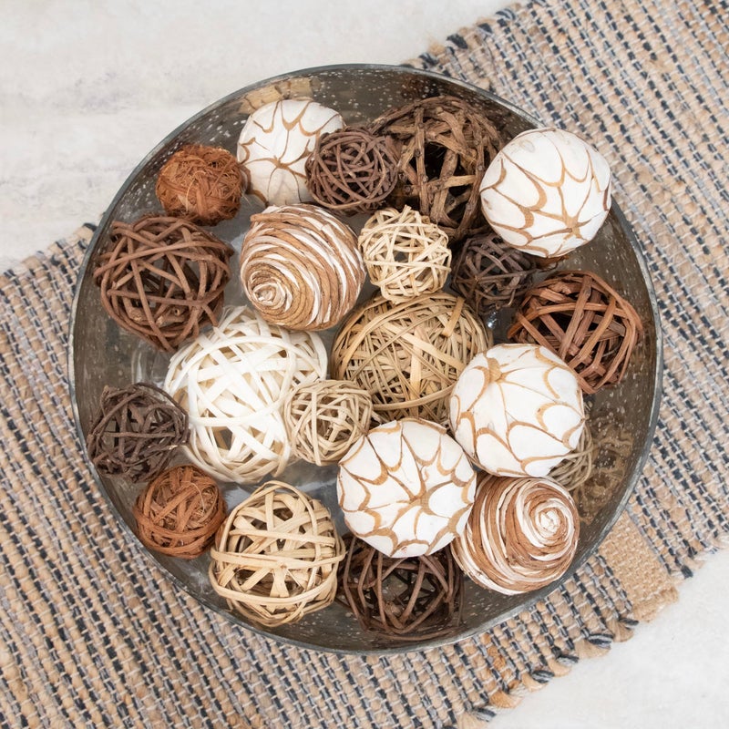 Andaluca Decorative Balls Bag Bowl Filler Home Decor (Beige) - Image 5