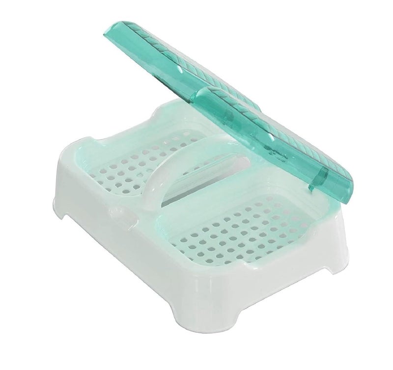 FASHRAMP Soap Case for Bathroom Soap DishSoap CaseSoap Stand Standard Size Multicolor 2 in 1 Pack of 1 - Image 2