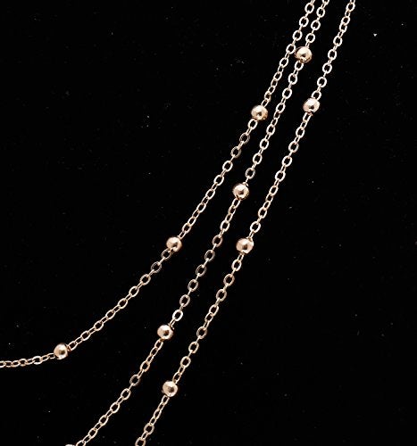 MOLOCH Layer Choker Long Chain Tassel Pendant Necklace Handmade Bead Station y Necklace Charm Chain Jewelry Necklace(gold) - Image 4