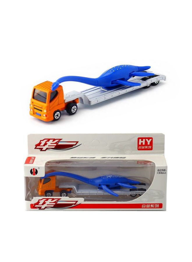 Huayi Alloy Model Children's Toy Lengthened Car Series Flat Trailer Tanker Container Truck Gift Box-Color:Bulk Cadillac Black - Image 3