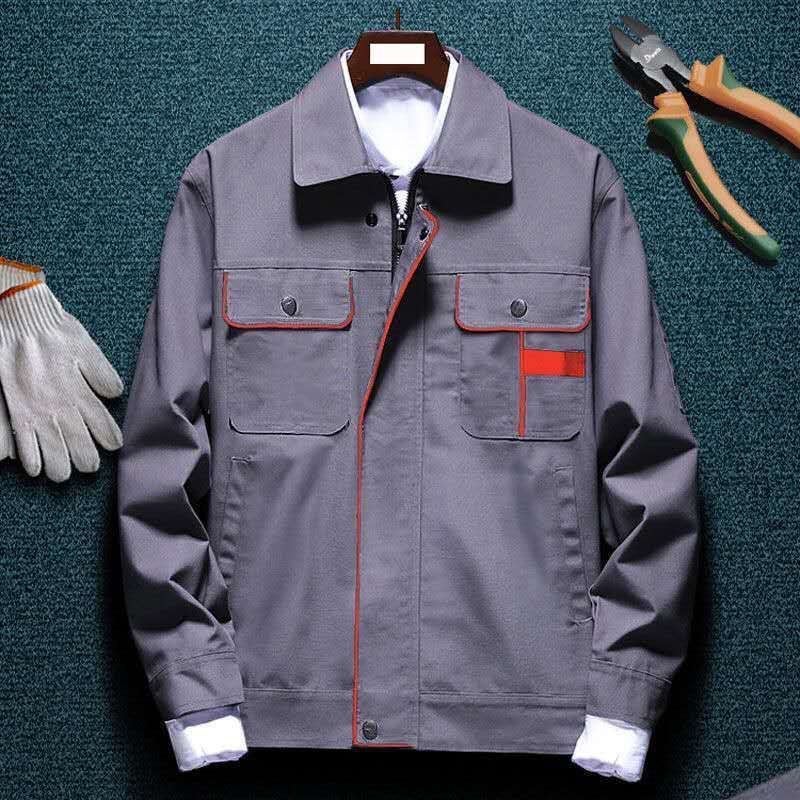 Work clothes suit men's and women's long-sleeved spring and autumn durable work factory men's and women's work clothes auto repair clothes welding clothes labor protection clothes - Image 1