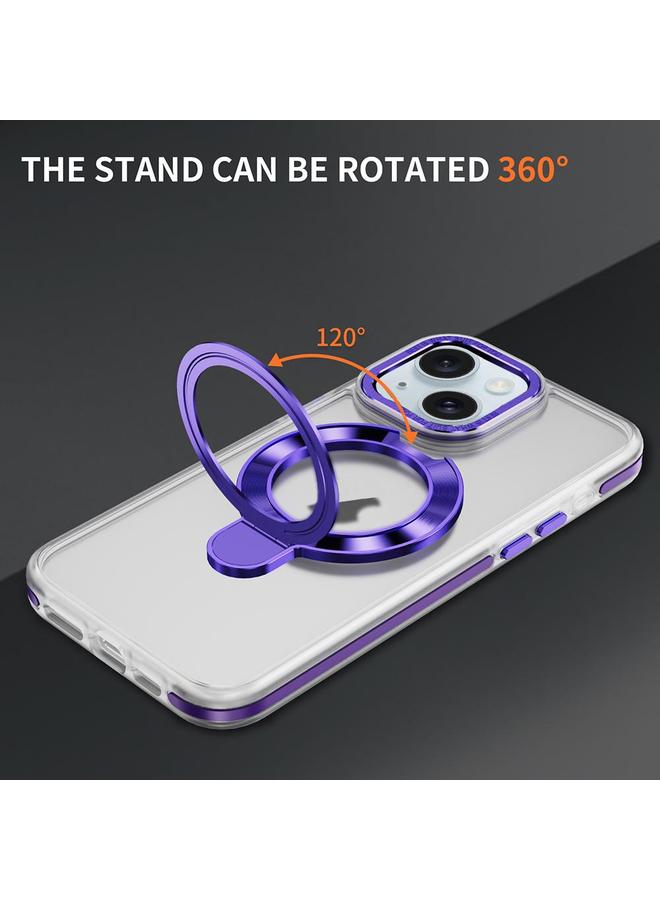 اس-توب جراب هاتف iPhone 14 من مادة TPU الهجينة المصنوعة من الأكريليك مع حامل مغناطيسي من MagSafe بلونين - Image 4