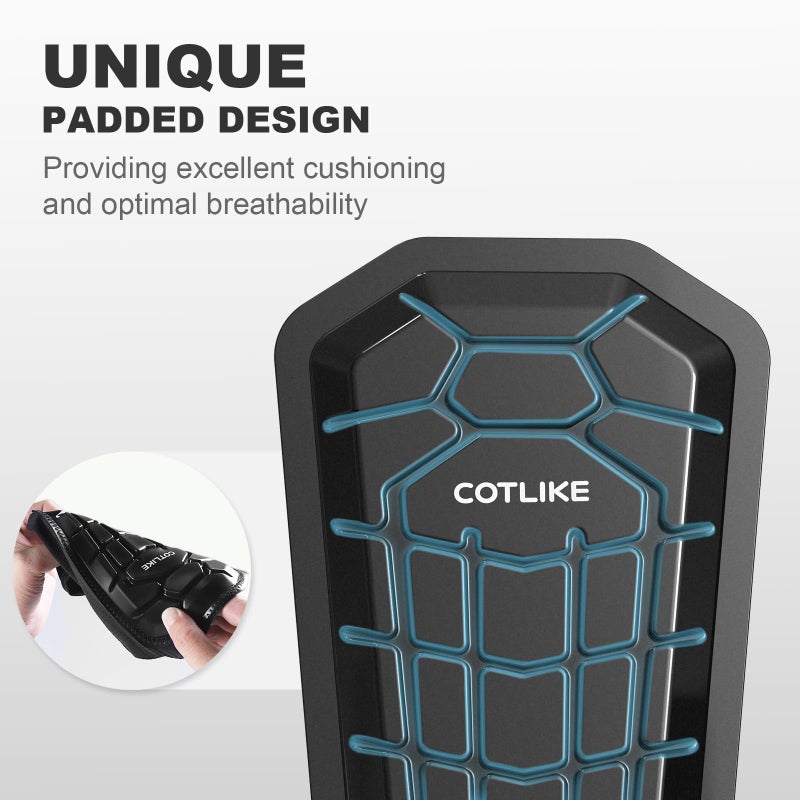 COTLIKE Soccer Shin Guards Kids Youth, Ski Shin Guard Sleeves for Boys Girls Adults Men Women, Protective Soccer Equipment for 2-18 Years Old Boys Girls, High Impact Resistant Breathable Comfortable - XXS - Image 3