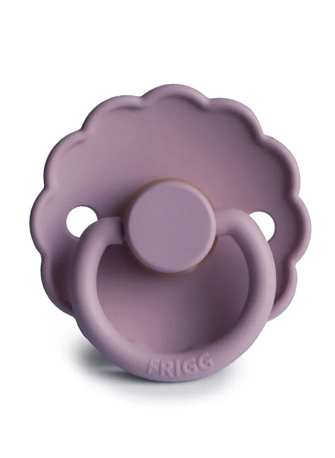 FRIGG Daisy Latex Baby Pacifier, 6-18 Months, Size 2, Pack of 1 - Heather