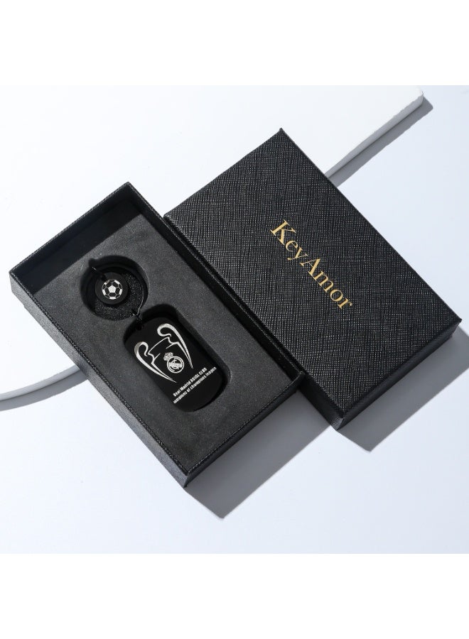 KeyAmor lux Real Madrid keychain for Real Madrid team fan, comes in fancy gift box which makes it a perfect choice for a special gift  - Image 4