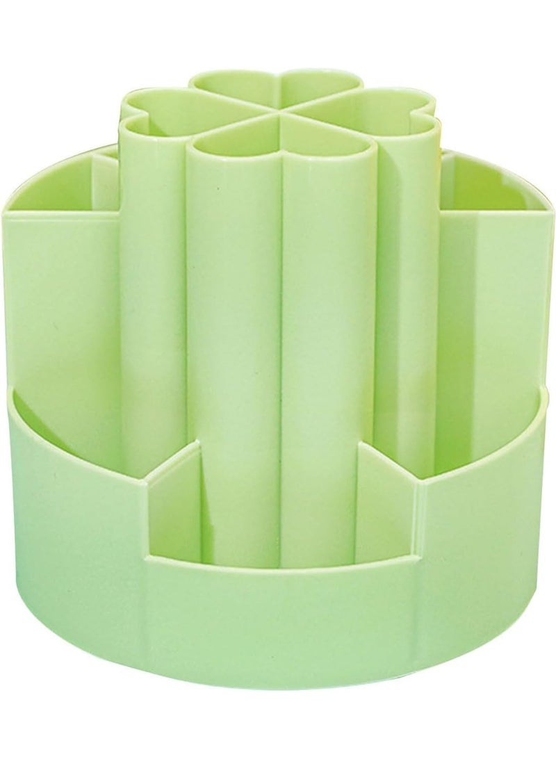 Spaceshoop Plastic Pen Container Rotatable Desk Makeup Brush Pen Holder Storage Cup Desk Stationery Organizer Table Pen Organizer  - Image 1