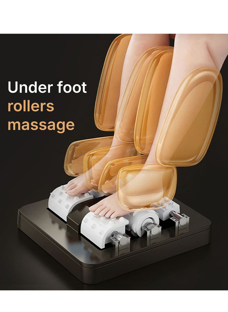 Lion Massage Chair With Advanced 4D Dual Silicon Rollers and SL Track System: Delivers an immersive full-body massage experience, ensuring targeted relief and relaxation