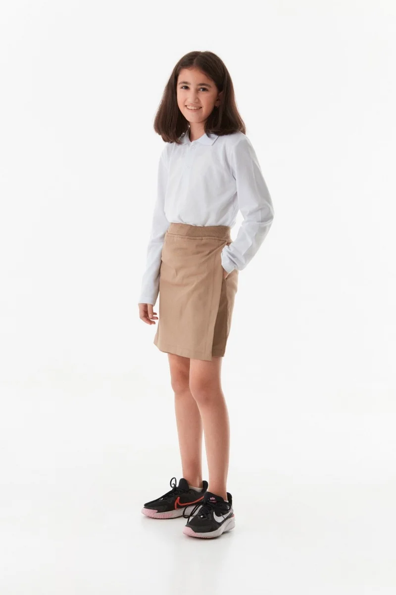 FullaModa Basic Elastic Waist Girl Shorts Skirt