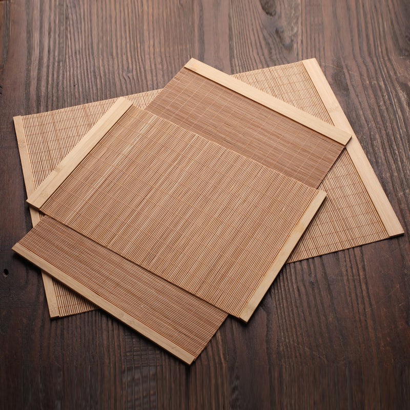 Bamboo Tea Mat Tea Ceremony Bamboo Mat Tea Set Bamboo Mat Kung Fu Tea Accessories Tea-Making Heat Insulation Tea Mat Bamboo Tea Curtain Coaster - Image 2