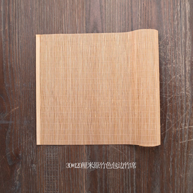 Bamboo Tea Mat Tea Ceremony Bamboo Mat Tea Set Bamboo Mat Kung Fu Tea Accessories Tea-Making Heat Insulation Tea Mat Bamboo Tea Curtain Coaster - Image 1