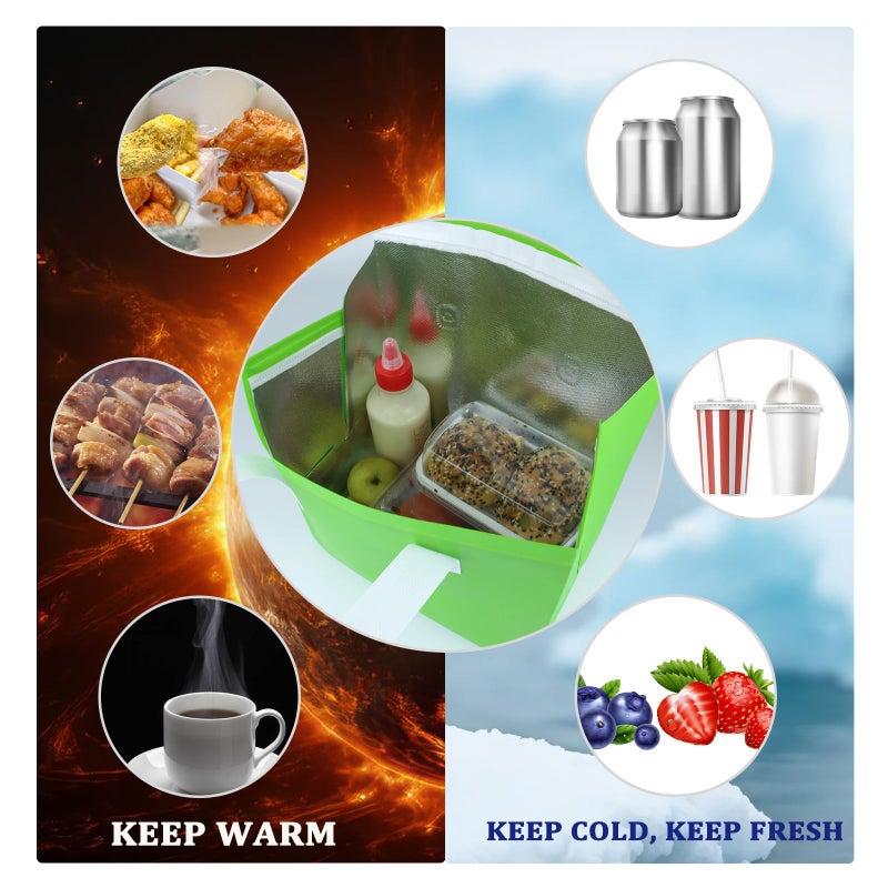 Chanseen 12Pcs Insulated Take Away Bags Disposable Cooler Bag Thermal Lunch Grocery Take Out Bags for Coffee Milk Tea Hot Cold Drink Fresh Food Delivery (6 Colors) - Image 4