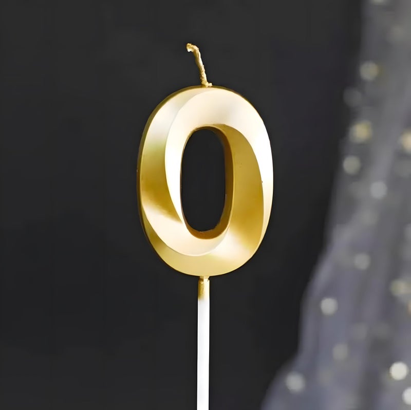 Juzfun Number Candles 7 for Birthday Cake Decoration Seventh Year Wedding Anniversary Party Metallic Gold Colour Size : Width 3.5 x Height 5 CM - Image 3