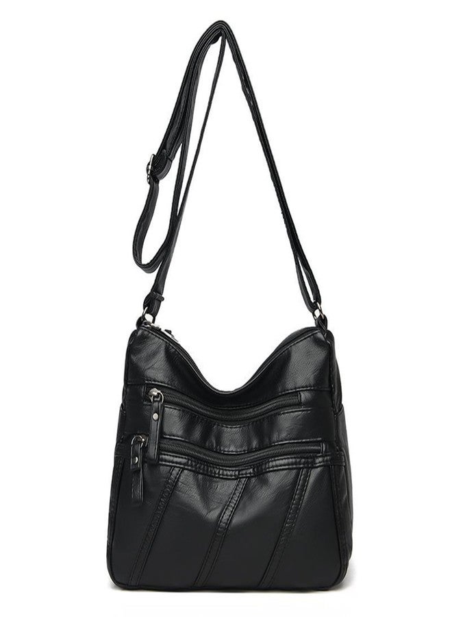 LassZone Women Crossbody Shoulder Bag Soft PU Leather Handbags Multi-Pocket Casual Messenger Bag Waterproof Travel Purse for Ladies - Image 1