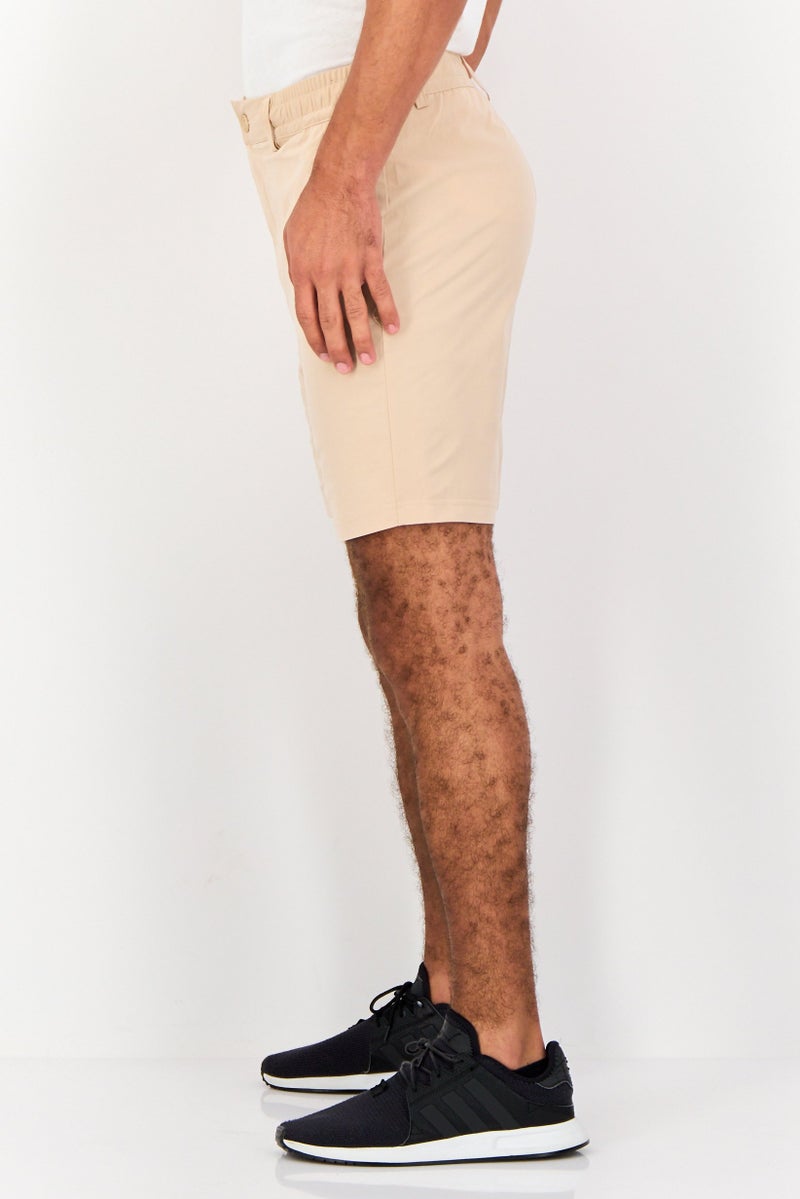 RBX Men Sportswear Fit Outdoor Shorts, Beige - Image 3