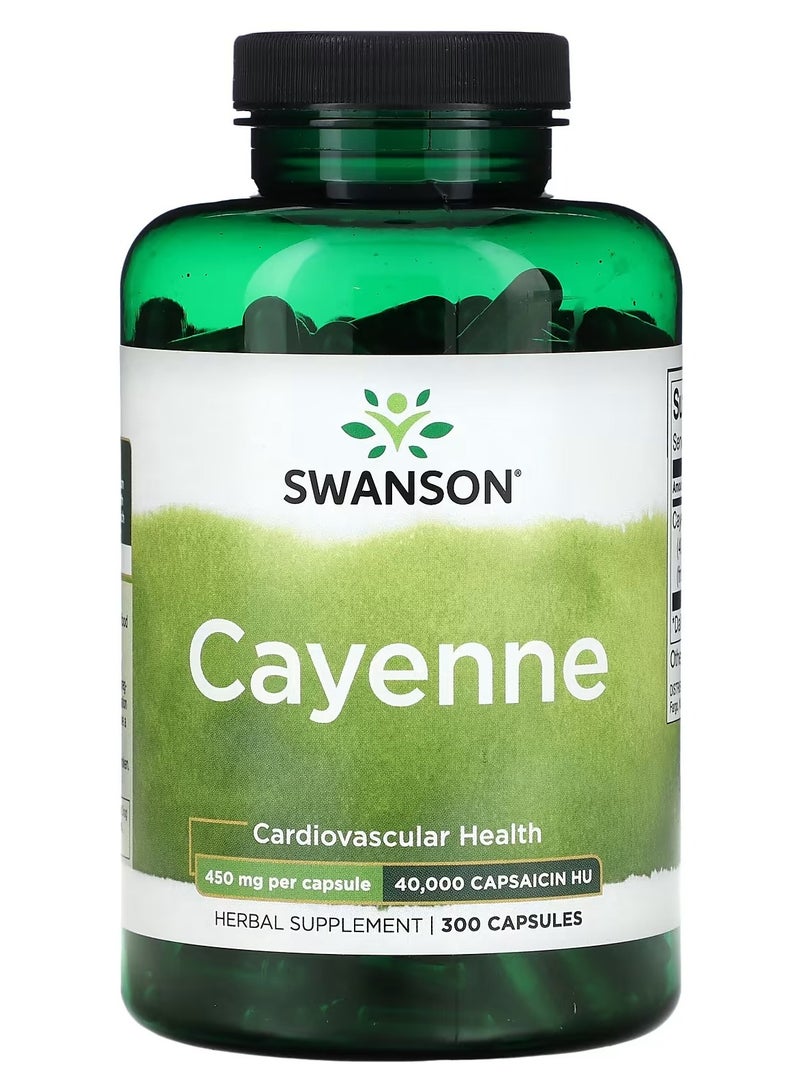 Swanson, Cayenne, 450 mg, 300 Capsules