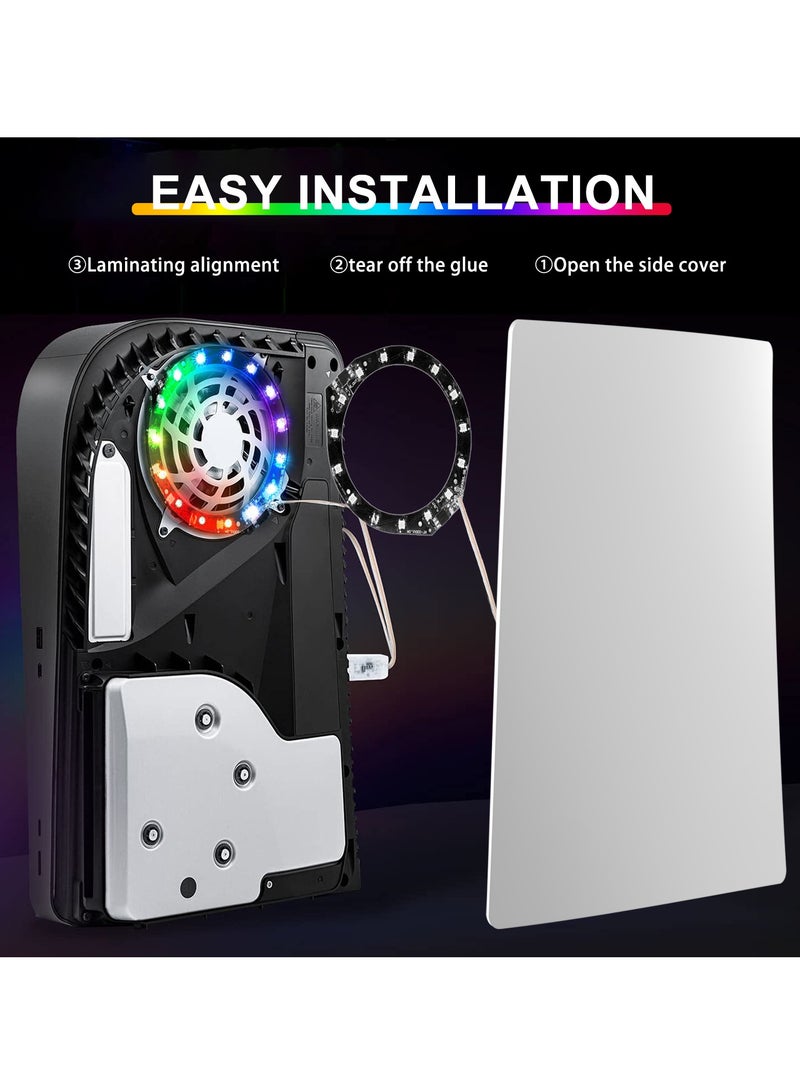 PS5 Slim Console Decorative Lights Seven Colors Colorful Luminous Atmosphere Marquee Ring Bar Remote Control Gaming Accessories - Image 4
