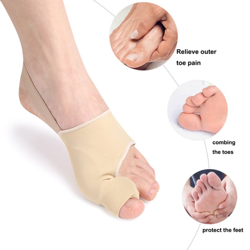 Bunion Corrector Black Soft Breathable Fabric Toe Separator - High Elastic Universal Size Hallux Valgus Protector for Men Women Daily Wear Walking Running - Image 4