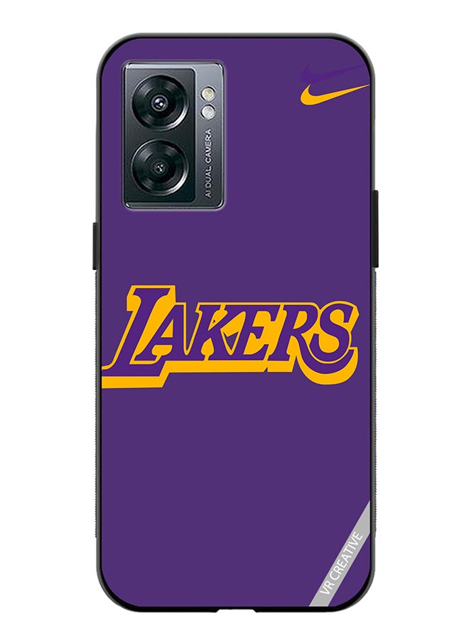 VR CREATIVE Protective Case Cover For Oppo A57 5G Lakers Purple Design Multicolour - Image 1