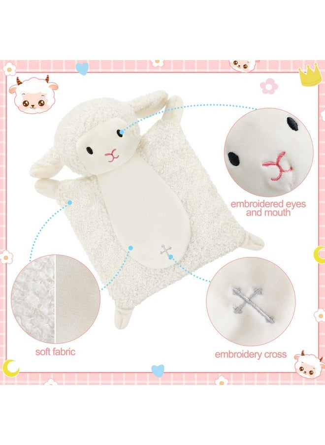 Panelee - 2 Pcs Baptism Gifts Baby Blessings Lamb Security Blanket For First Communion Christening Baby Baptism Gifts Baby Showers - Image 1