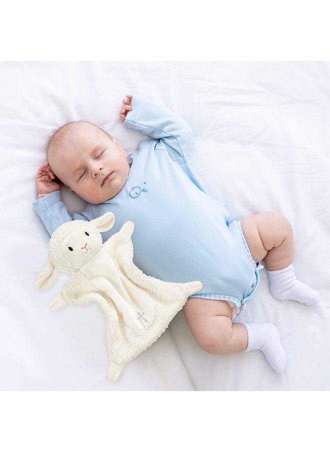 Panelee - 2 Pcs Baptism Gifts Baby Blessings Lamb Security Blanket For First Communion Christening Baby Baptism Gifts Baby Showers - Image 1