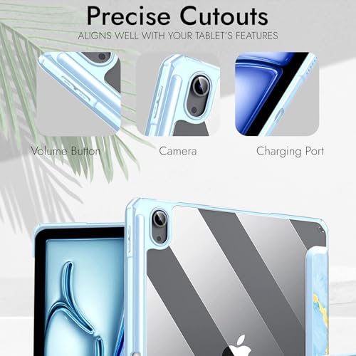 Robustrion Case Cover for iPad Air 11 Inch Cover M4 / M3 / M2 / iPad Air 5th Generation/Air 4th Gen Hybrid Case with [Pencil Holder] for iPad Air 11 inch M4 / M3 / M2 /Air 4th 5th Gen - Ocean Blue - Image 5