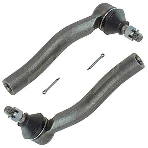 TRQ Front Outer Tie Rod Set Compatible with 2012-2019 Toyota Prius C 2007-2014 Yaris - Image 1