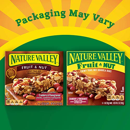 Nature Valley Chewy Fruit  Nut Granola Bars Cranberry Pomegranate 6 Bars 67 OZ - Image 5
