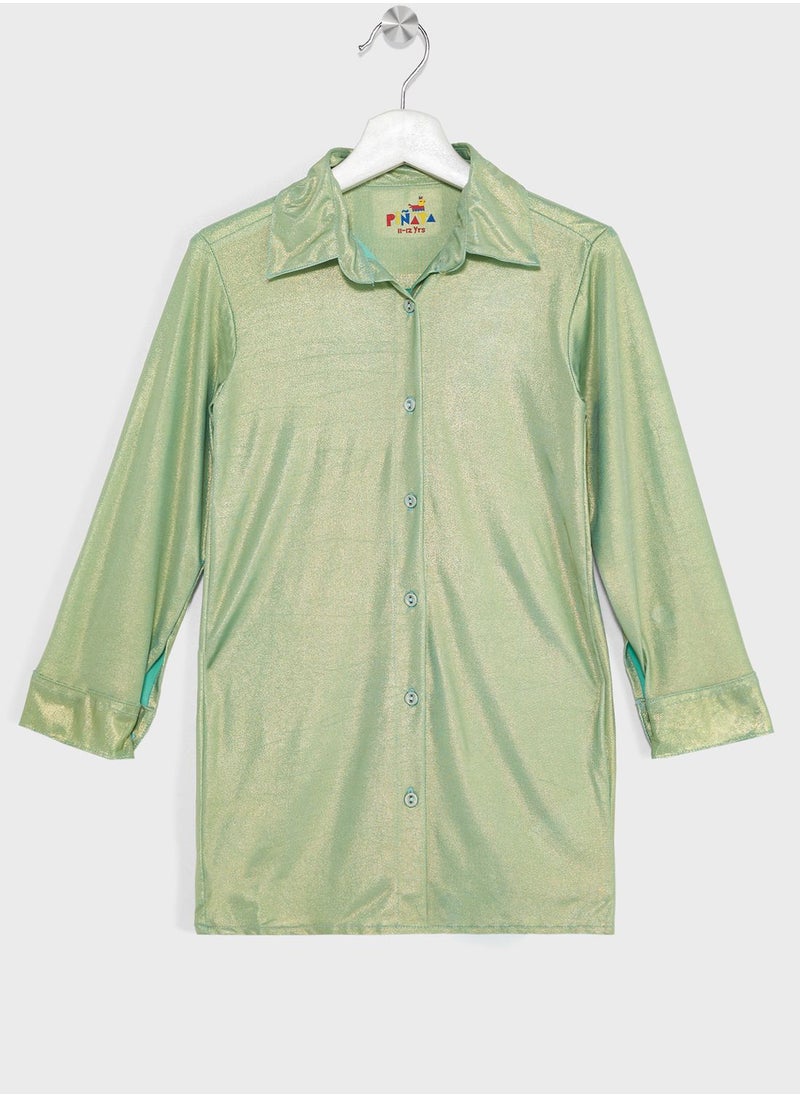 Pinata - Girls Shimmery Metallic Shirt - Image 1